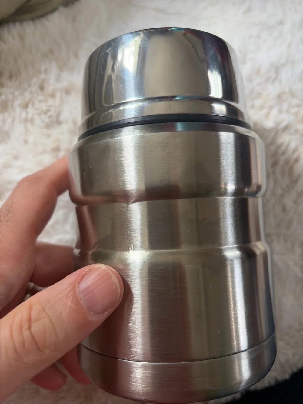 Thermos Stainless Steel Food Jar in Brushed Silver